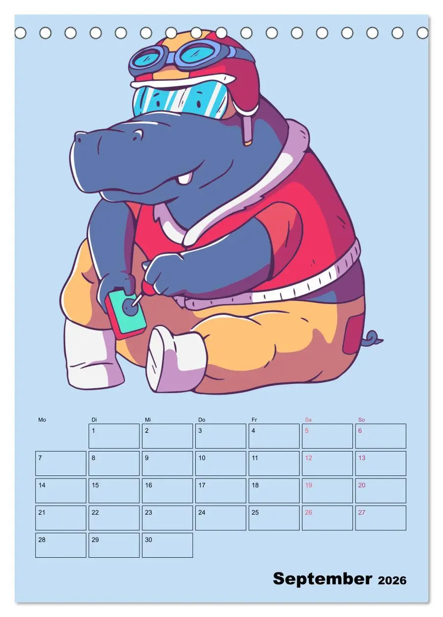 Bild: 9783516295672 | Lustige Gamer Tiere (Tischkalender 2026 DIN A5 hoch), CALVENDO...