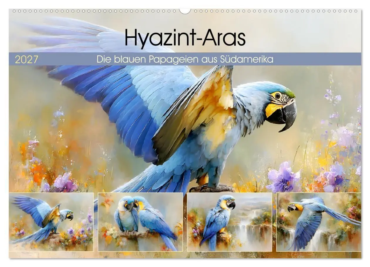 Cover: 9783516815672 | Hyazint-Aras. Die blauen Papageien aus Südamerika (Wandkalender...