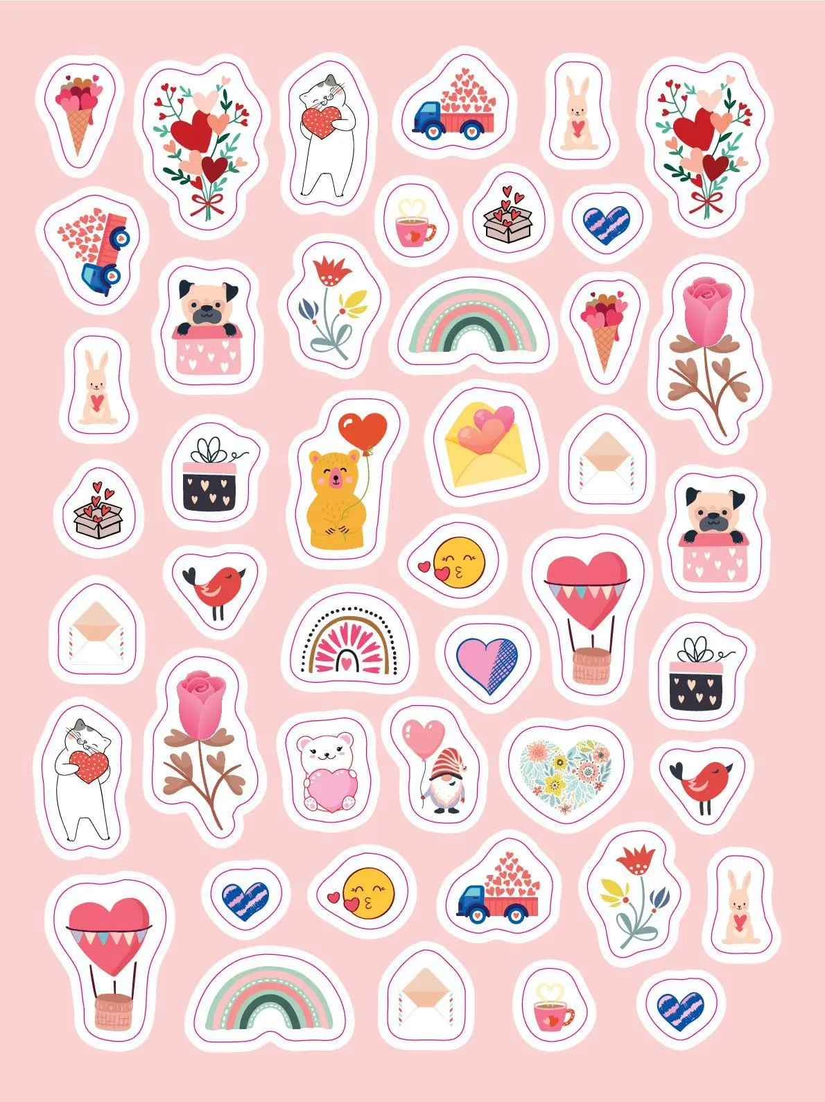 Bild: 9783625195672 | Stickerbuch Love I Über 1000 Sticker | Taschenbuch | 48 S. | Deutsch