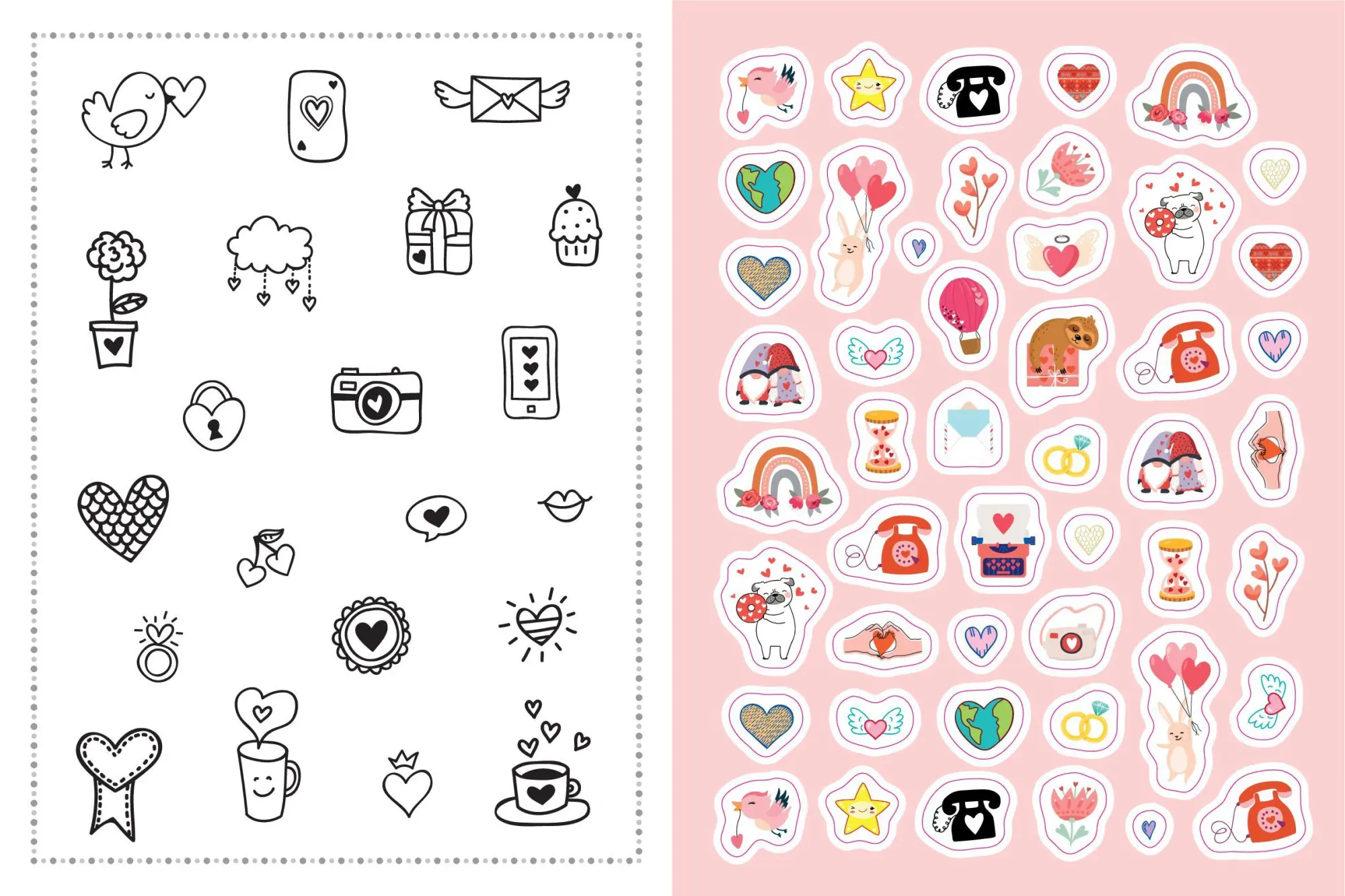 Bild: 9783625195672 | Stickerbuch Love I Über 1000 Sticker | Taschenbuch | 48 S. | Deutsch