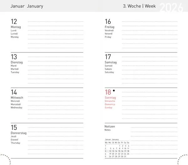 Bild: 9783731885672 | Taschenkalender Modus XL geheftet PVC schwarz 2026 | Verlag Korsch