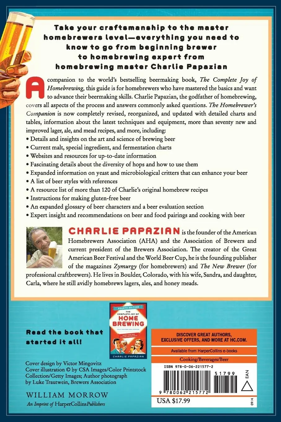 Rückseite: 9780062215772 | Homebrewer's Companion Second Edition | Charlie Papazian | Taschenbuch