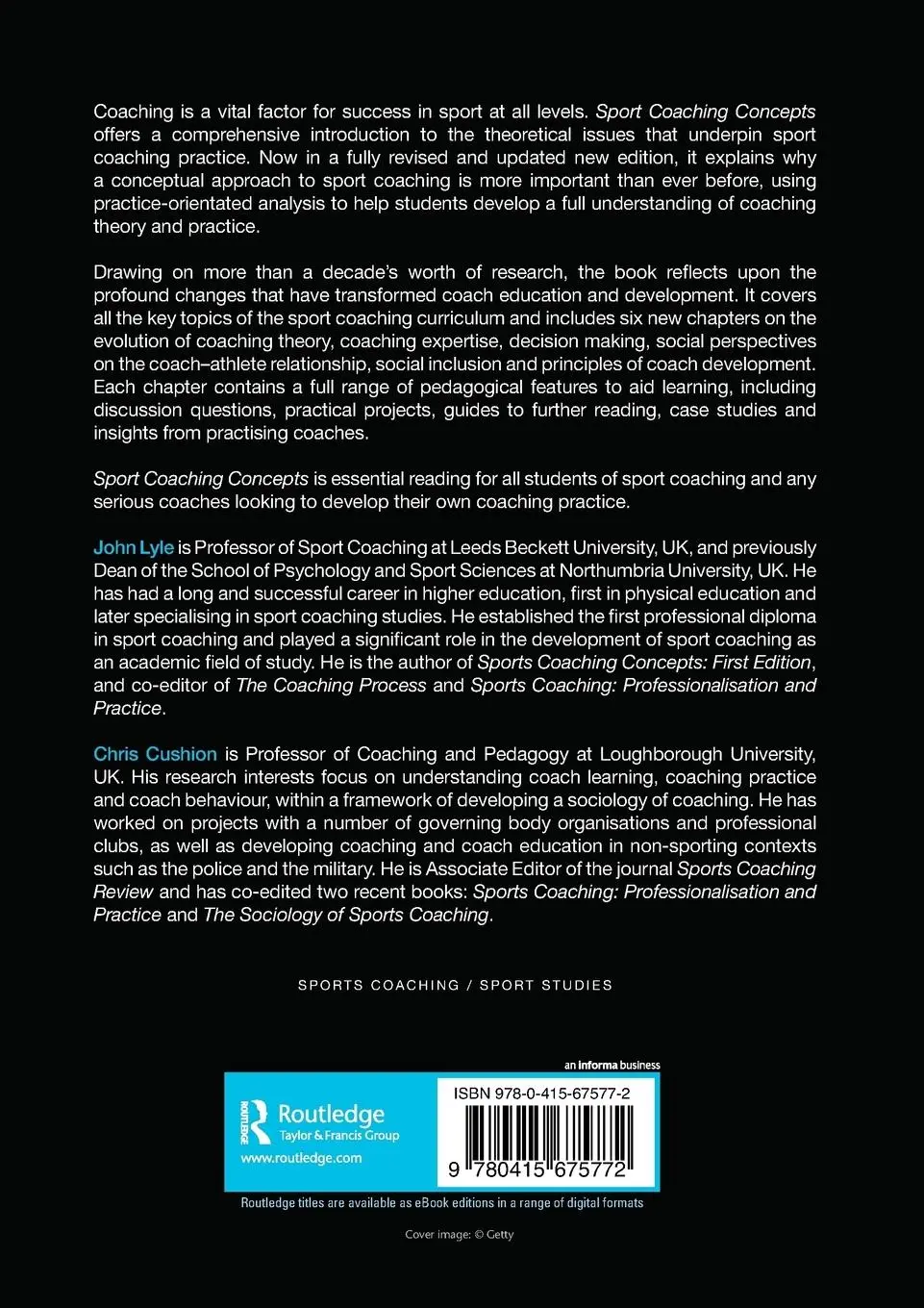 Rückseite: 9780415675772 | Sport Coaching Concepts | A framework for coaching practice | Buch