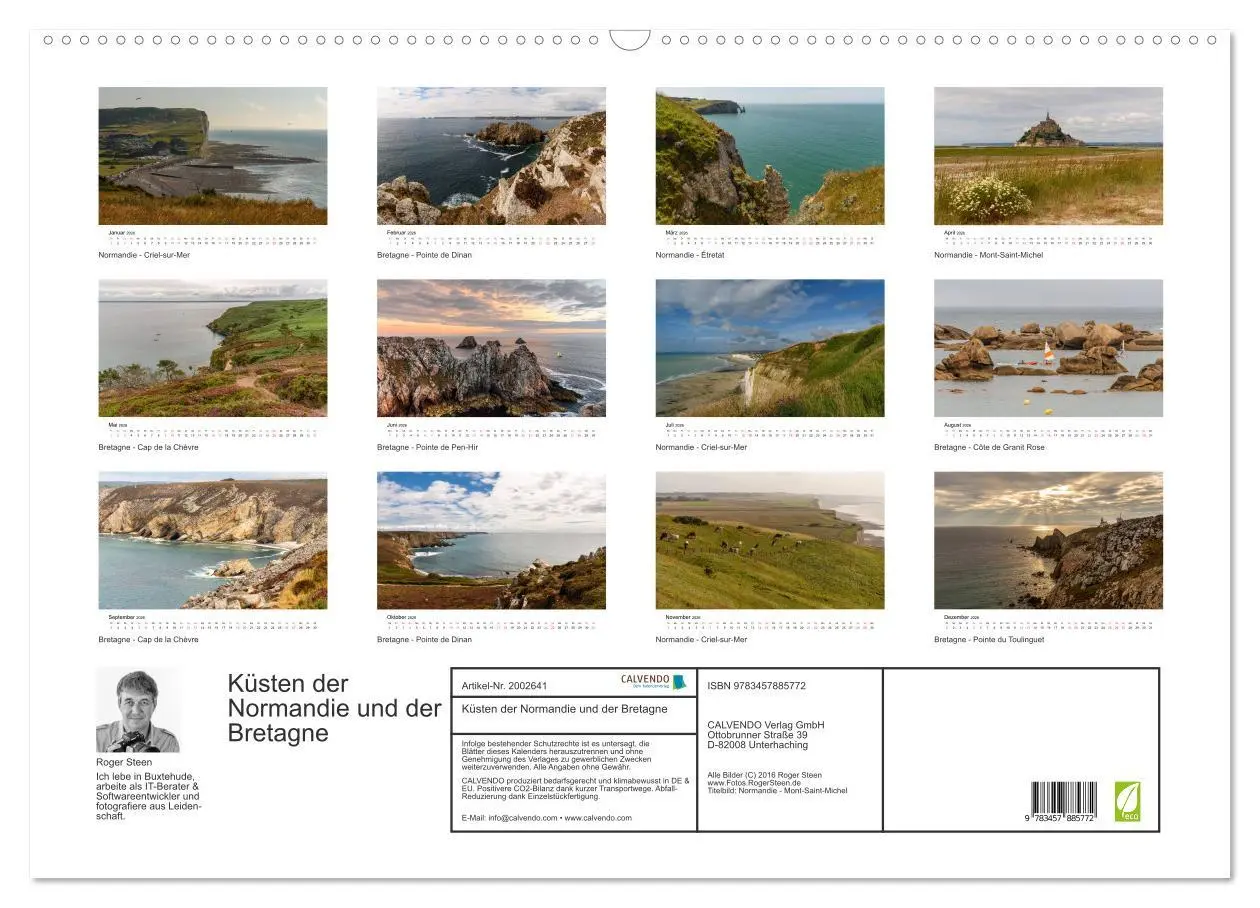 Bild: 9783457885772 | Küsten der Normandie und der Bretagne (Wandkalender 2026 DIN A2...