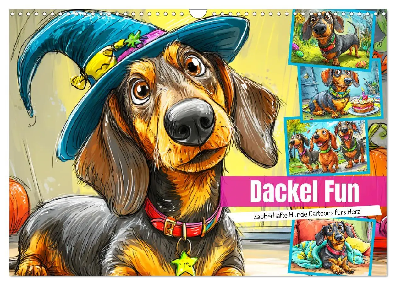 Cover: 9783516595772 | Dackel Fun. Zauberhafte Hunde Cartoons fürs Herz (Wandkalender 2026...
