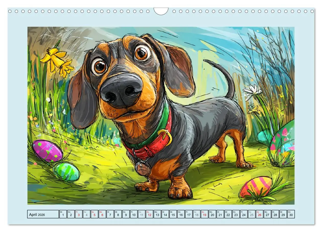 Bild: 9783516595772 | Dackel Fun. Zauberhafte Hunde Cartoons fürs Herz (Wandkalender 2026...