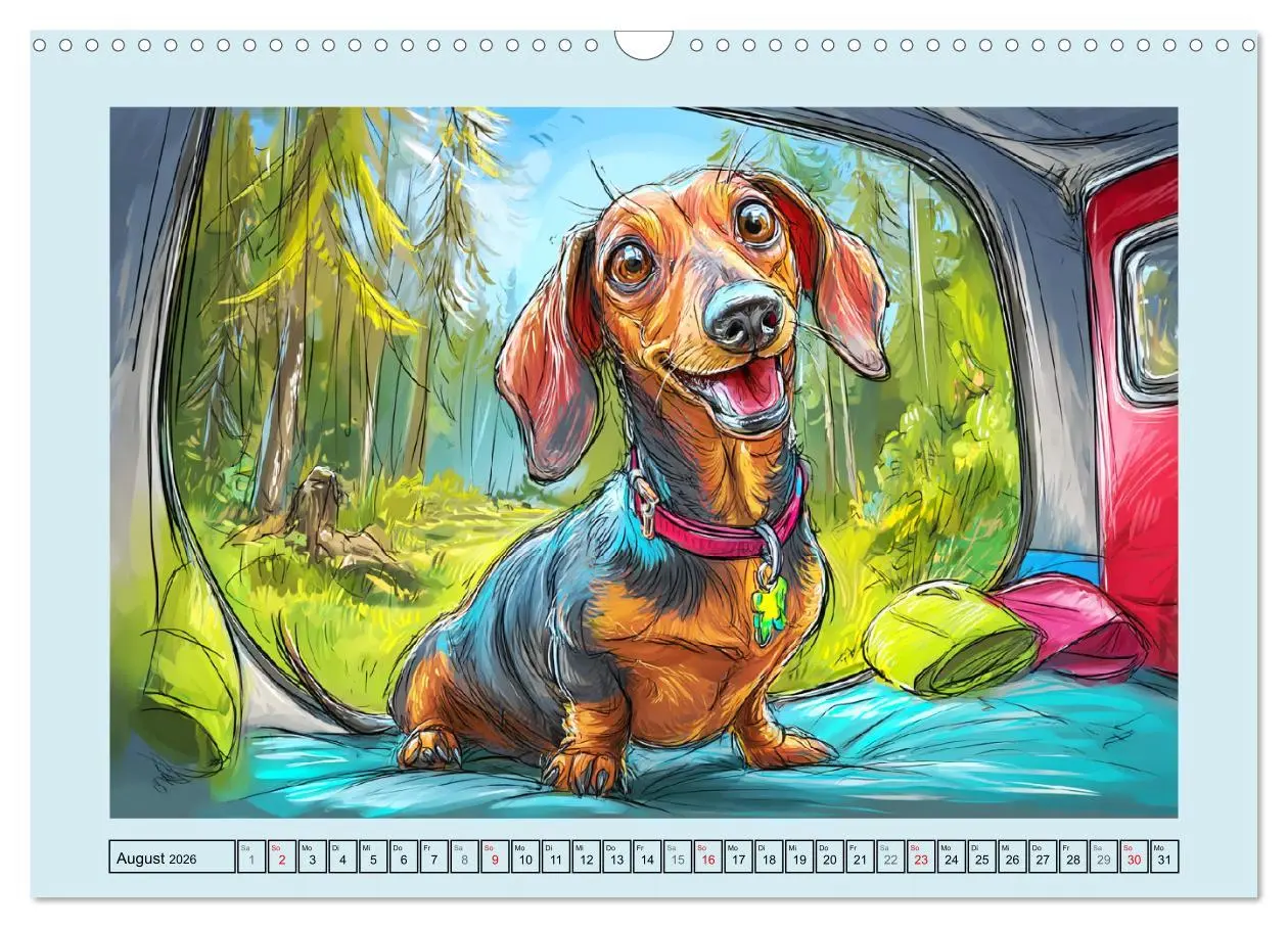 Bild: 9783516595772 | Dackel Fun. Zauberhafte Hunde Cartoons fürs Herz (Wandkalender 2026...