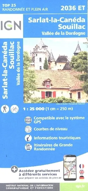 Cover: 9782758555872 | 2036ET Sarlat Souillac Vallée de la Dorgogne | (Land-)Karte | 2024