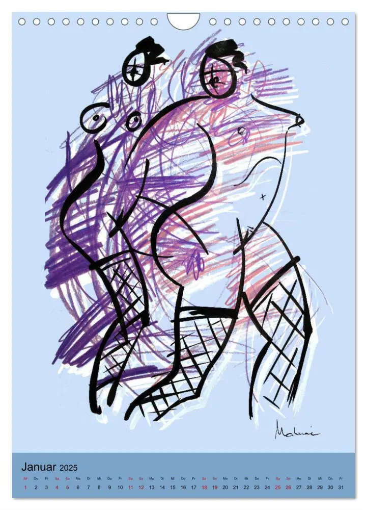 Bild: 9783435925872 | Minimal-Art, Aktzeichnung (Wandkalender 2025 DIN A4 hoch), CALVENDO...