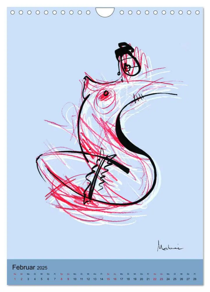 Bild: 9783435925872 | Minimal-Art, Aktzeichnung (Wandkalender 2025 DIN A4 hoch), CALVENDO...