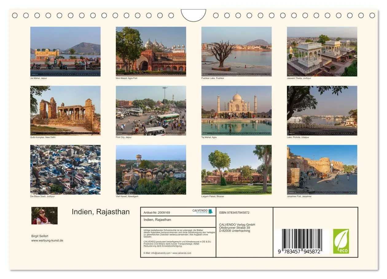 Bild: 9783457945872 | Indien, Rajasthan (Wandkalender 2026 DIN A4 quer), CALVENDO...