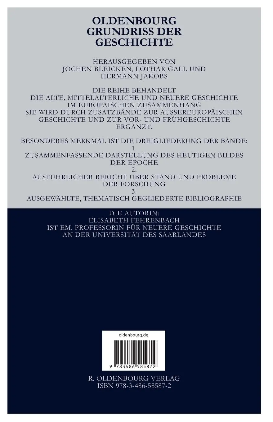 Rückseite: 9783486585872 | Vom Ancien Régime zum Wiener Kongreß | Elisabeth Fehrenbach | Buch | X