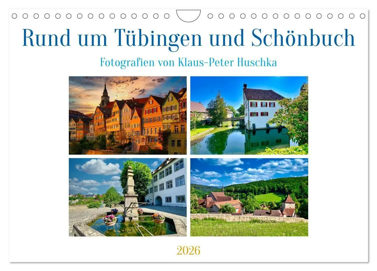 Cover: 9783516725872 | Rund um Tübingen und Schönbuch (Wandkalender 2026 DIN A4 quer),...