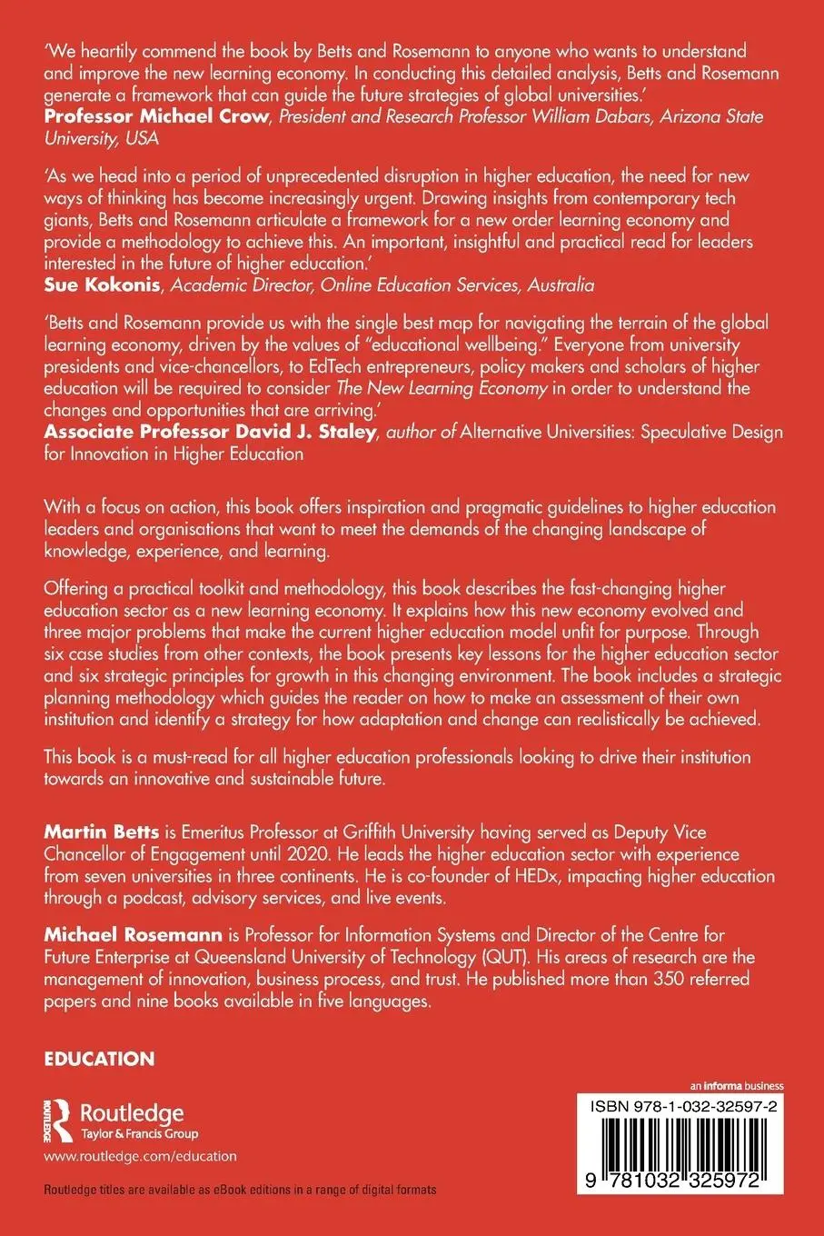 Rückseite: 9781032325972 | The New Learning Economy | Thriving Beyond Higher Education | Buch