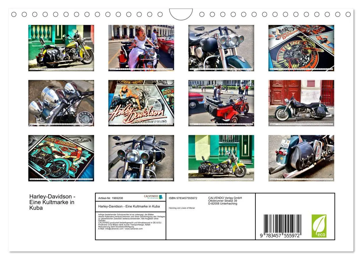 Bild: 9783457555972 | Harley-Davidson - Eine Kultmarke in Kuba (Wandkalender 2026 DIN A4...