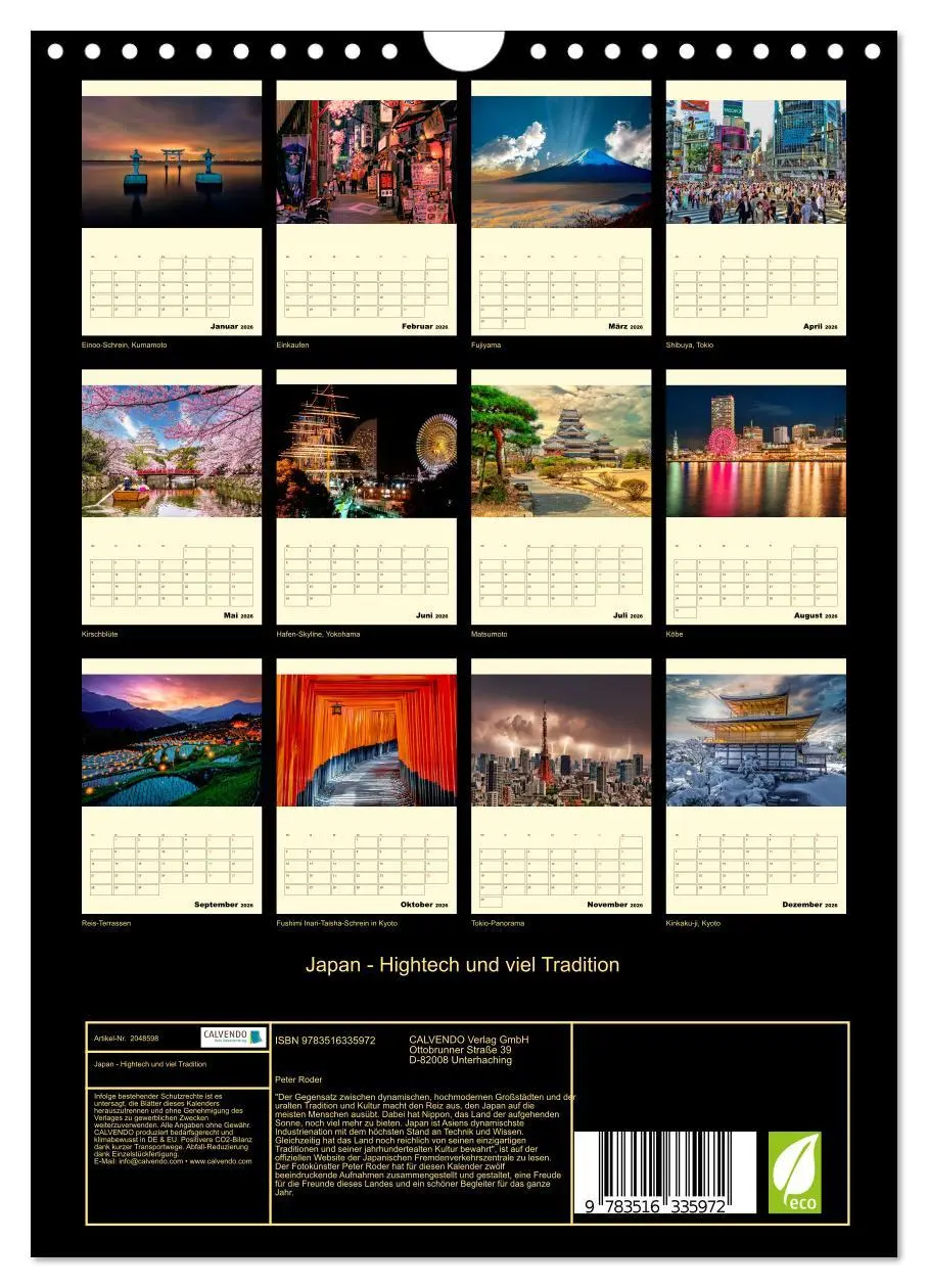 Bild: 9783516335972 | Japan - Hightech und viel Tradition (Wandkalender 2026 DIN A4...