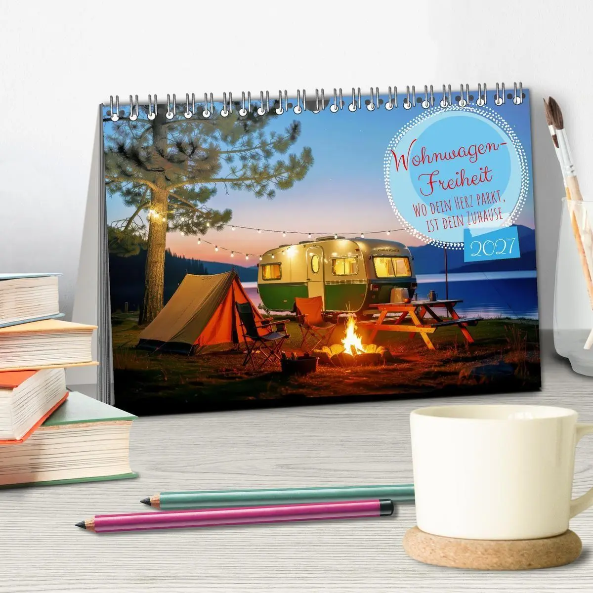 Bild: 9783569975972 | Wohnwagen-Freiheit (Tischkalender 2027 DIN A5 quer), CALVENDO...
