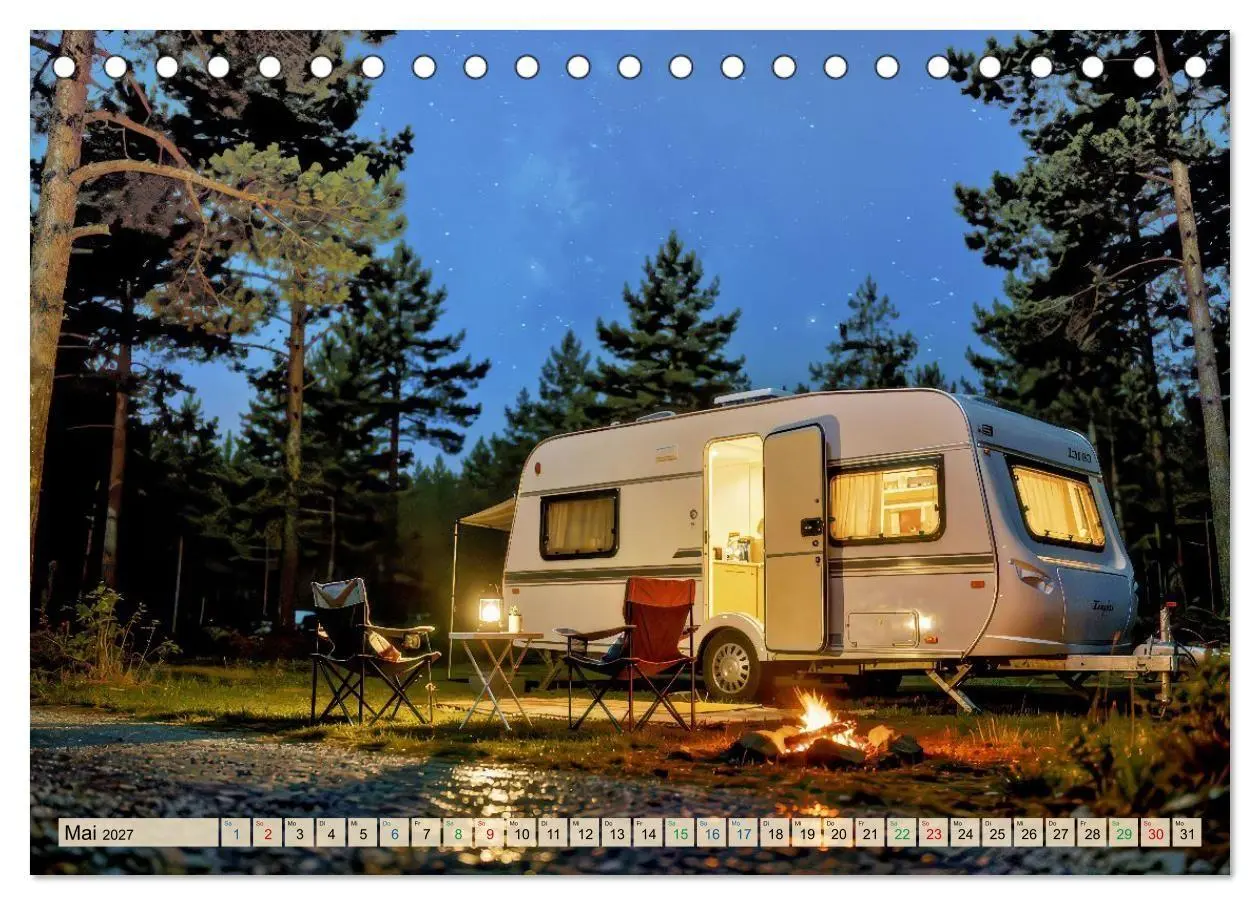 Bild: 9783569975972 | Wohnwagen-Freiheit (Tischkalender 2027 DIN A5 quer), CALVENDO...