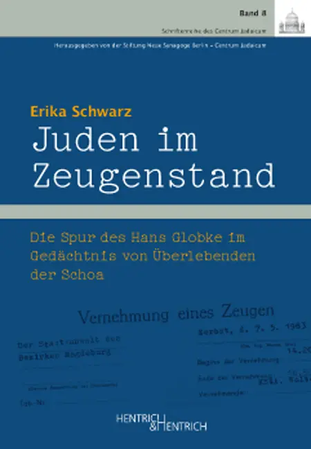 Cover: 9783938485972 | Juden im Zeugenstand | Erika Schwarz | Buch | 260 S. | Deutsch | 2009