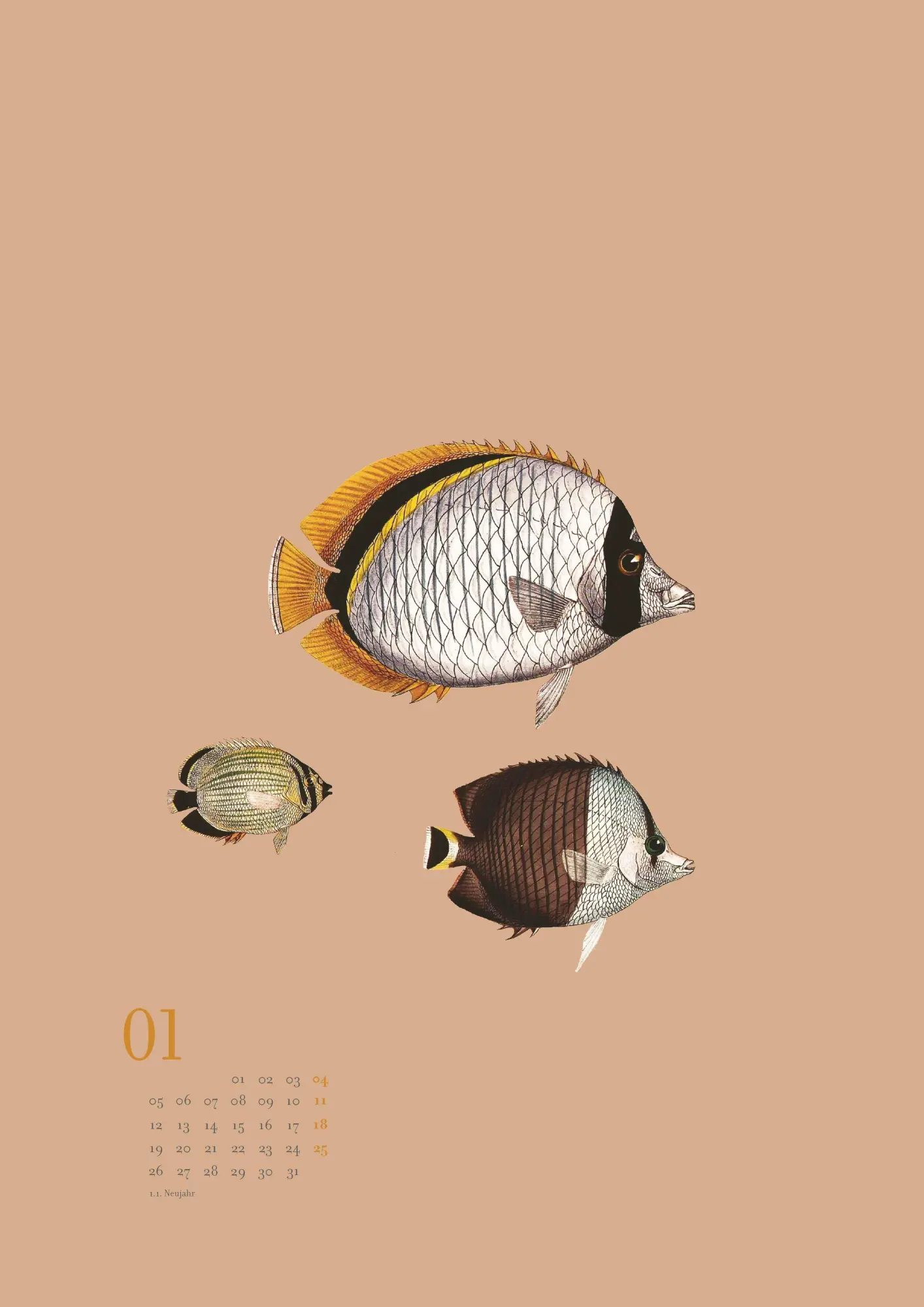 Bild: 4069095006072 | Wandkalender 'Menagerie' 2026 - Historische Tier- und...