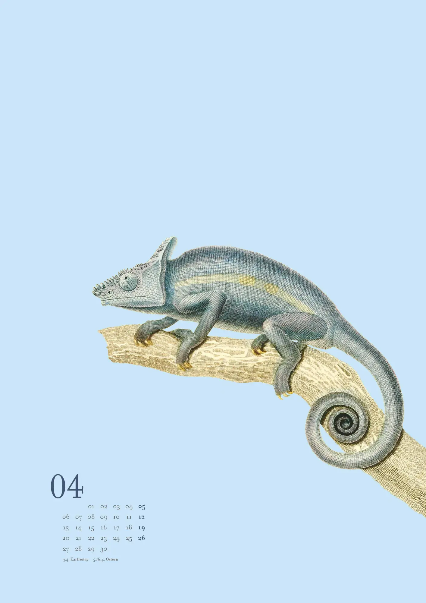 Bild: 4069095006072 | Wandkalender 'Menagerie' 2026 - Historische Tier- und...