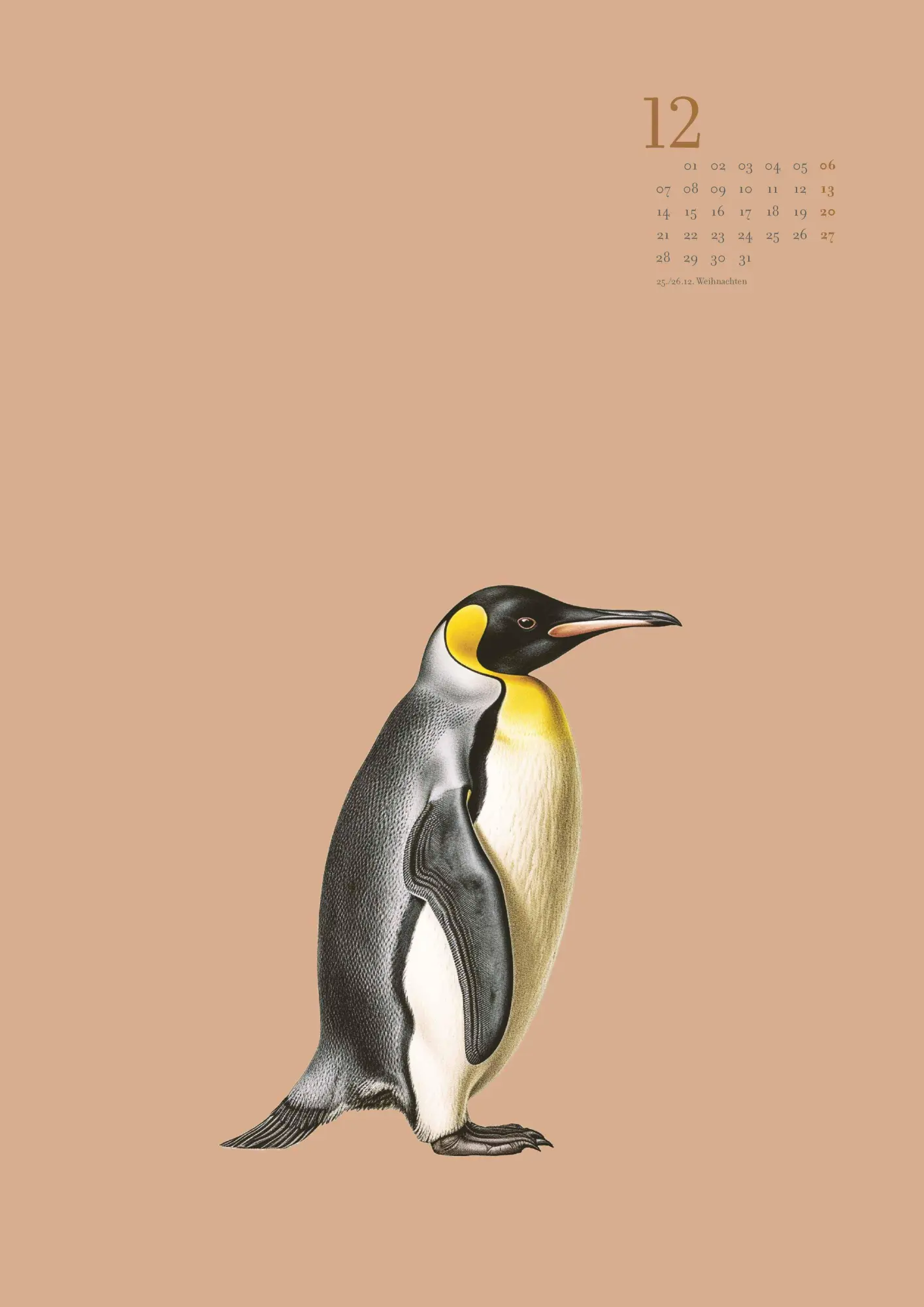 Bild: 4069095006072 | Wandkalender 'Menagerie' 2026 - Historische Tier- und...