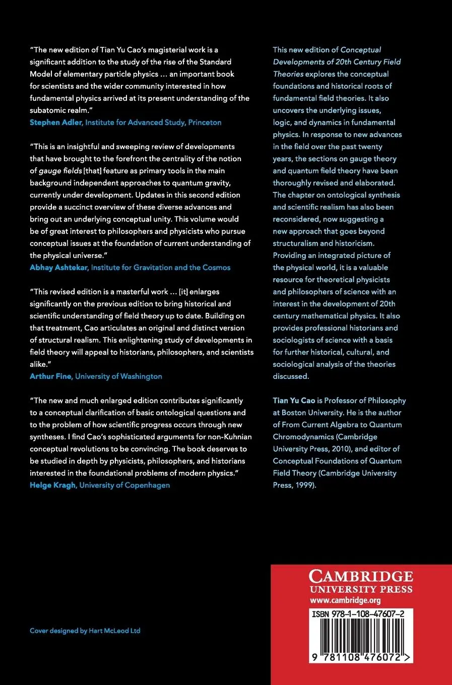Rückseite: 9781108476072 | Conceptual Developments of 20th Century Field Theories | Tian Yu Cao