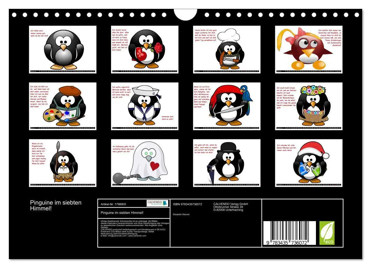 Bild: 9783435736072 | Pinguine im siebten Himmel! (Wandkalender 2025 DIN A4 quer),...