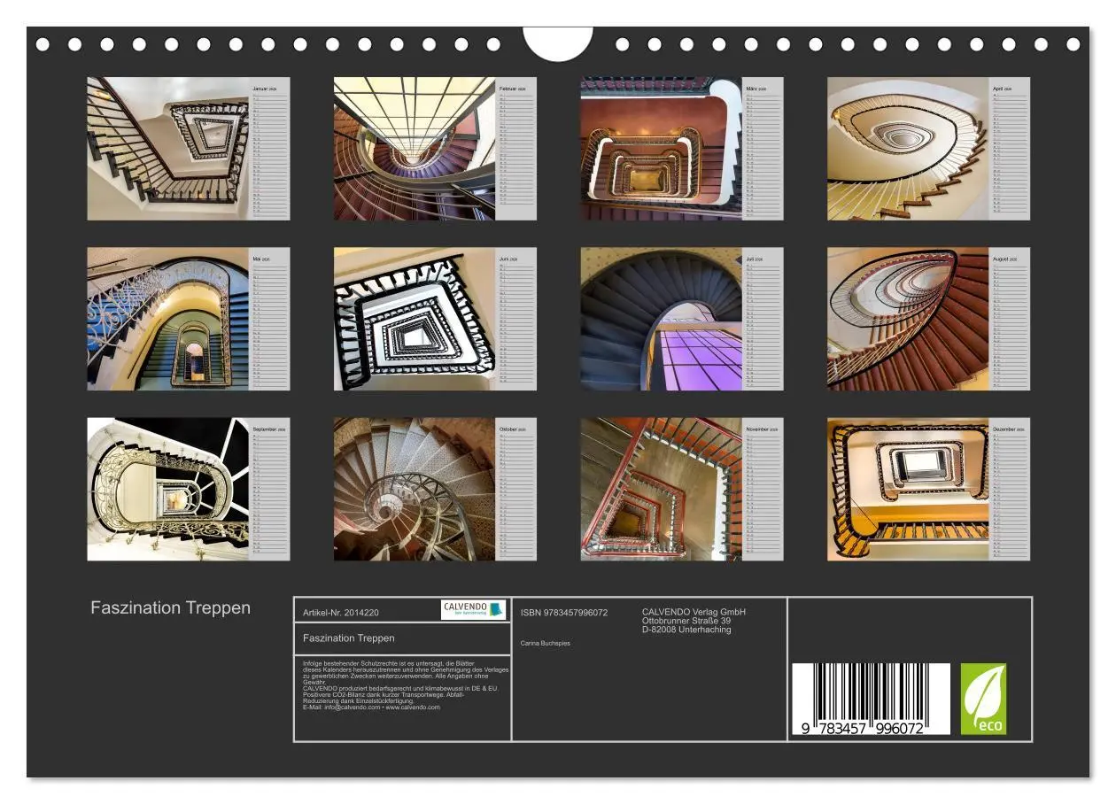 Bild: 9783457996072 | Faszination Treppen (Wandkalender 2026 DIN A4 quer), CALVENDO...