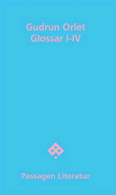 Cover: 9783709206072 | Glossar I-IV | Gudrun Orlet | Taschenbuch | Passagen Literatur | 2024
