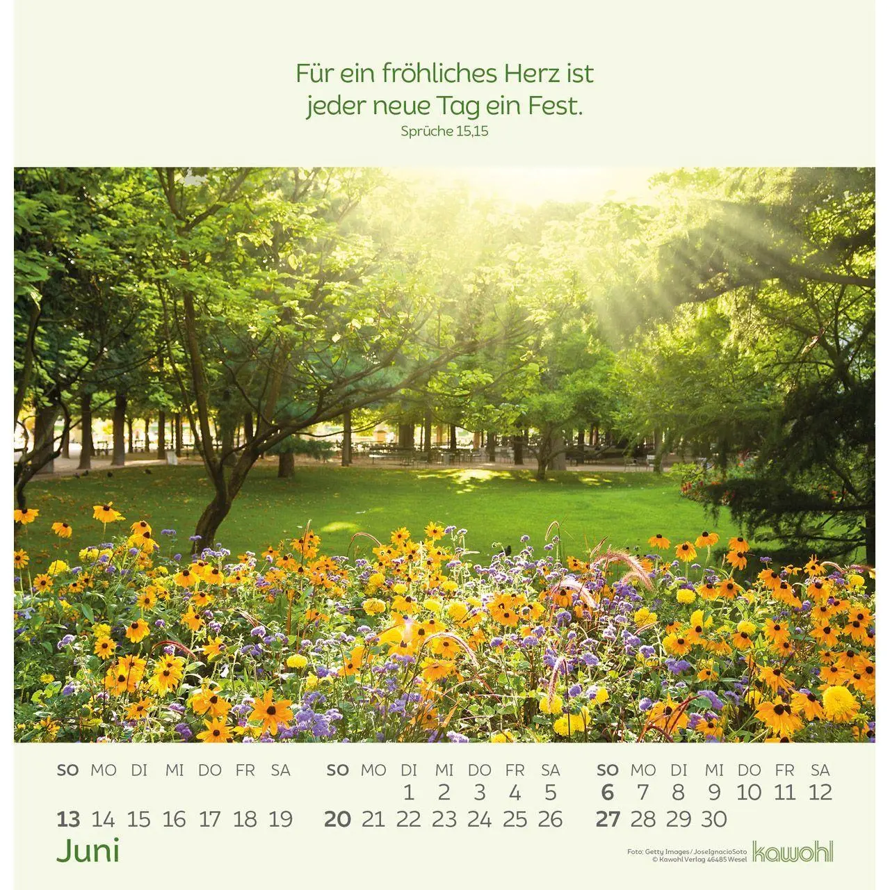 Bild: 9783754826072 | Blumengrüße 2027 | Kalender mit Bibelworten und Blumenbildern | 14 S.