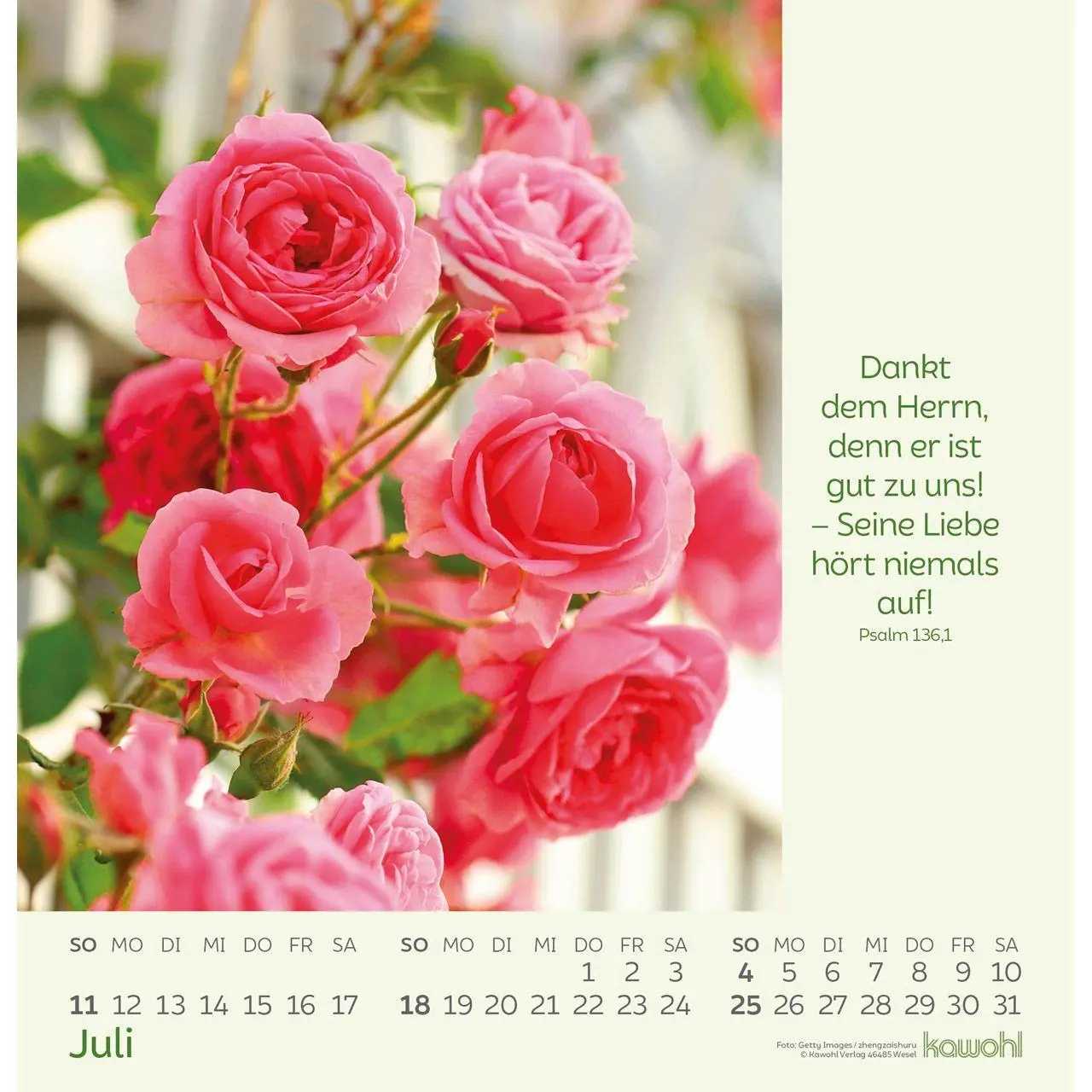 Bild: 9783754826072 | Blumengrüße 2027 | Kalender mit Bibelworten und Blumenbildern | 14 S.