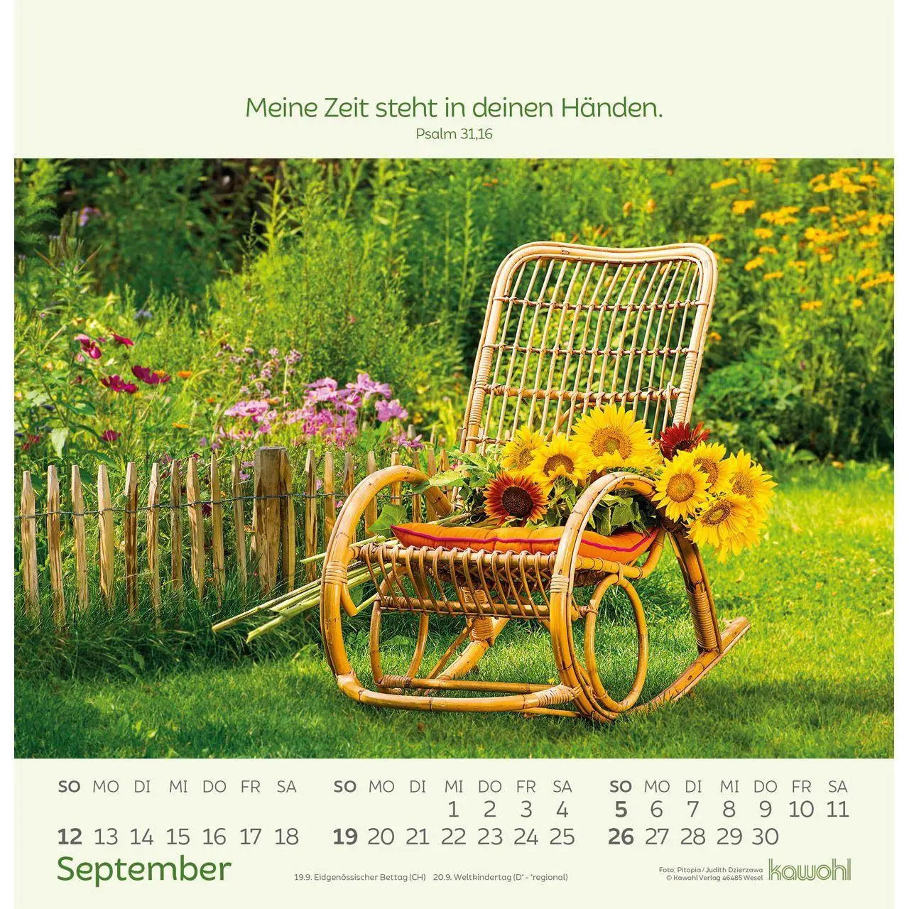 Bild: 9783754826072 | Blumengrüße 2027 | Kalender mit Bibelworten und Blumenbildern | 14 S.