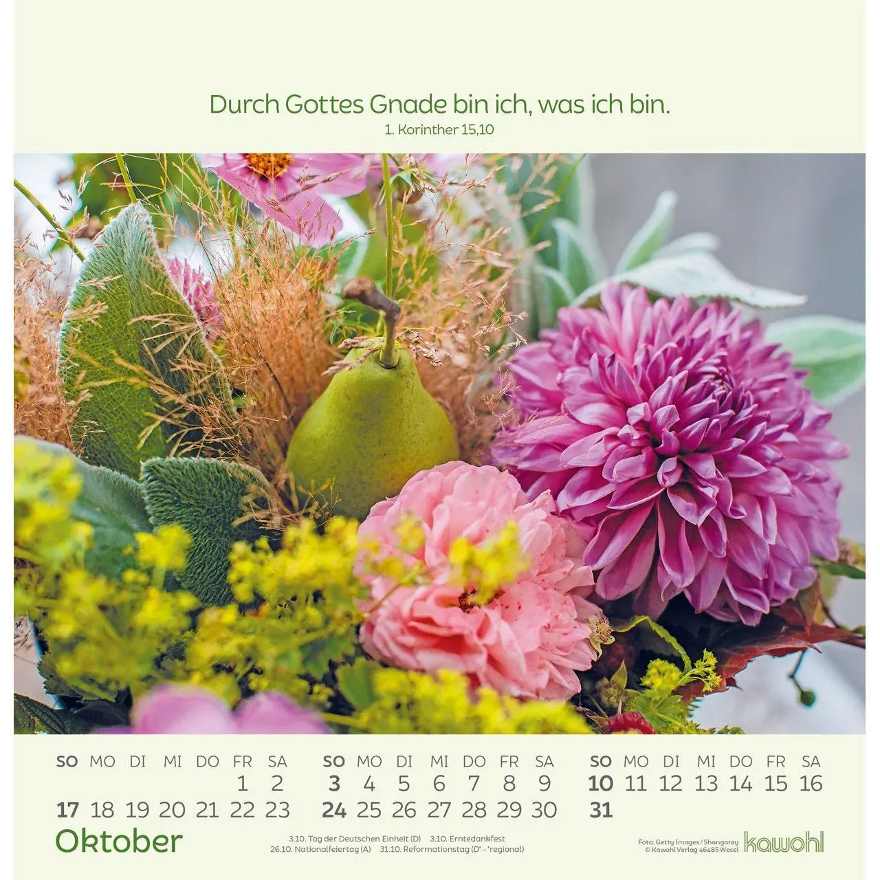 Bild: 9783754826072 | Blumengrüße 2027 | Kalender mit Bibelworten und Blumenbildern | 14 S.