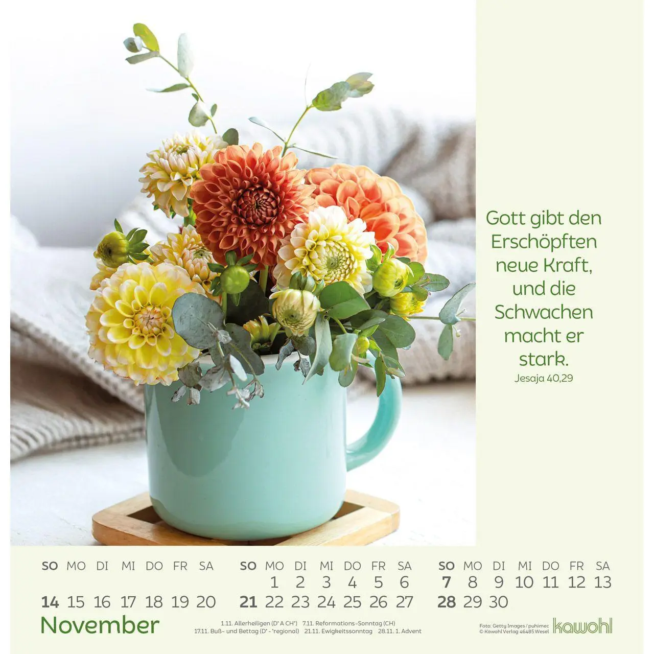 Bild: 9783754826072 | Blumengrüße 2027 | Kalender mit Bibelworten und Blumenbildern | 14 S.