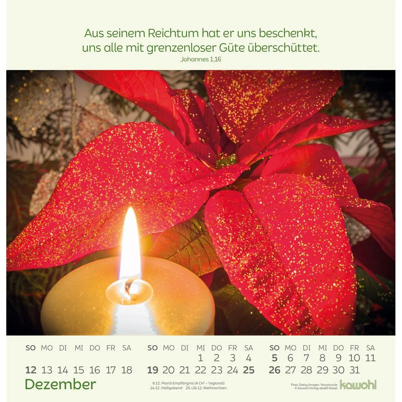 Bild: 9783754826072 | Blumengrüße 2027 | Kalender mit Bibelworten und Blumenbildern | 14 S.