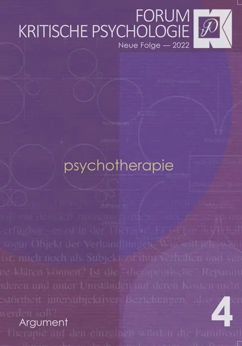 Cover: 9783867546072 | Forum Kritische Psychologie / Psychotherapie | Taschenbuch | 220 S.
