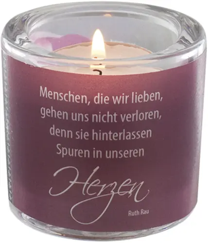 Cover: 4036526686172 | Spuren in unseren Herzen | LichtMoment (Windlicht aus Glas) | Deutsch