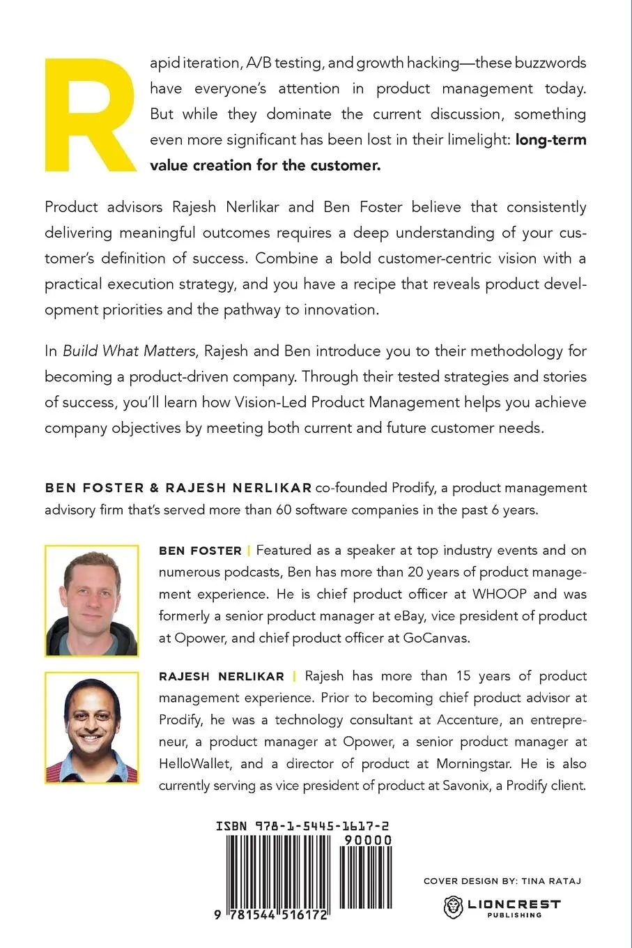 Rückseite: 9781544516172 | Build What Matters | Ben Foster (u. a.) | Taschenbuch | Englisch