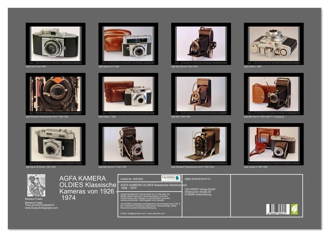 Bild: 9783457816172 | AGFA KAMERA OLDIES Klassische Kameras von 1926 - 1974 (Wandkalender...