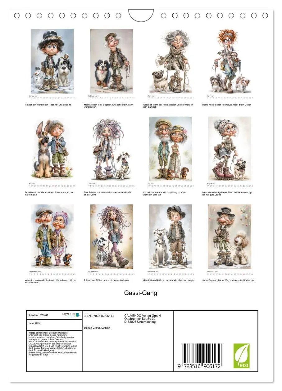 Bild: 9783516906172 | Gassi-Gang (Wandkalender 2027 DIN A4 hoch), CALVENDO Monatskalender