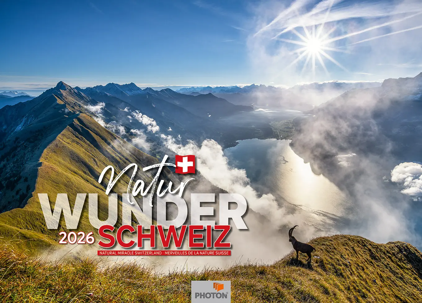 Cover: 9783911156172 | NATURWUNDER SCHWEIZ Kalender 2026 | PHOTON® Verlag | Kalender | 14 S.