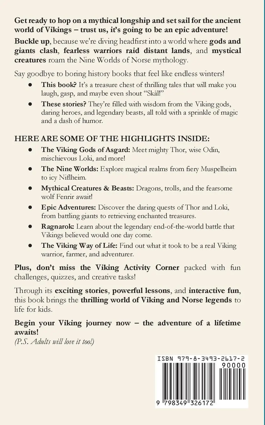 Rückseite: 9798349326172 | Viking &amp; Norse Legends For Kids | History Brought Alive | Taschenbuch