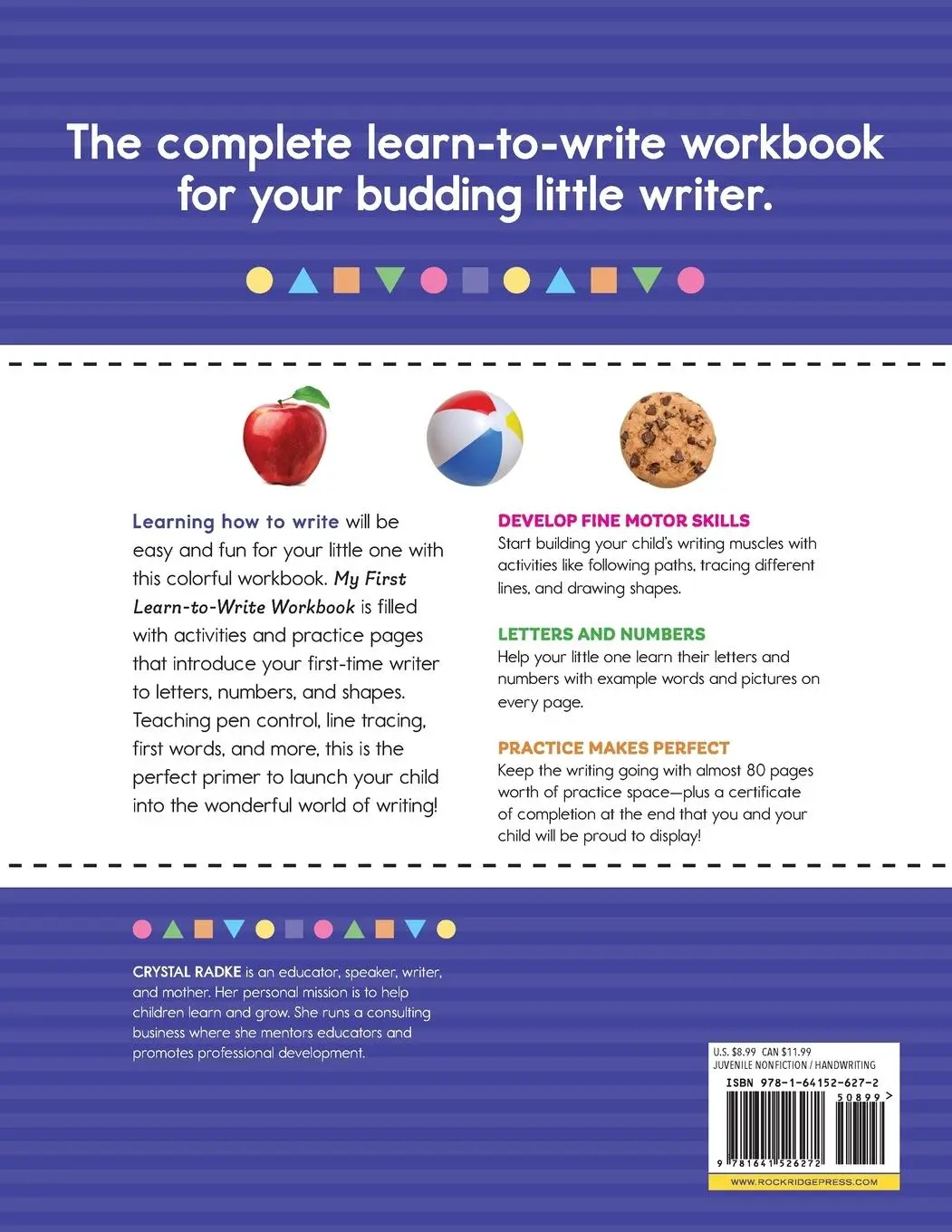 Rückseite: 9781641526272 | My First Learn-To-Write Workbook | Crystal Radke | Taschenbuch | 2019