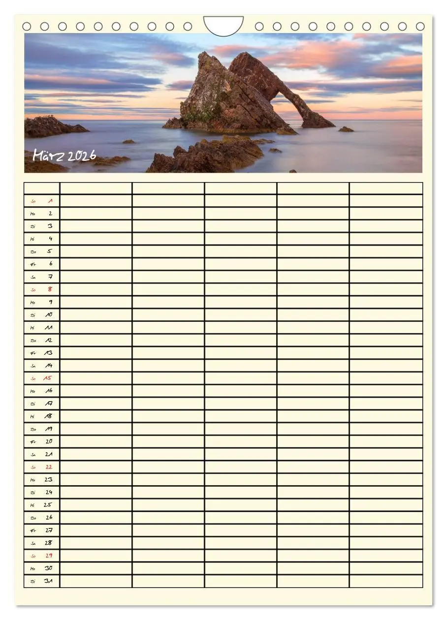 Bild: 9783516446272 | Urlaubsparadiese - Familienplaner (Wandkalender 2026 DIN A4 hoch),...