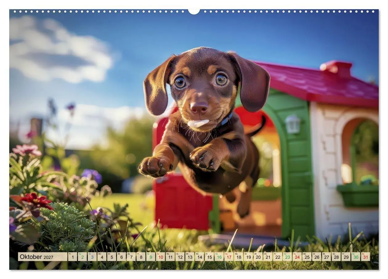 Bild: 9783594356272 | Süße Dackel-Welpen (hochwertiger Premium Wandkalender 2027 DIN A2...