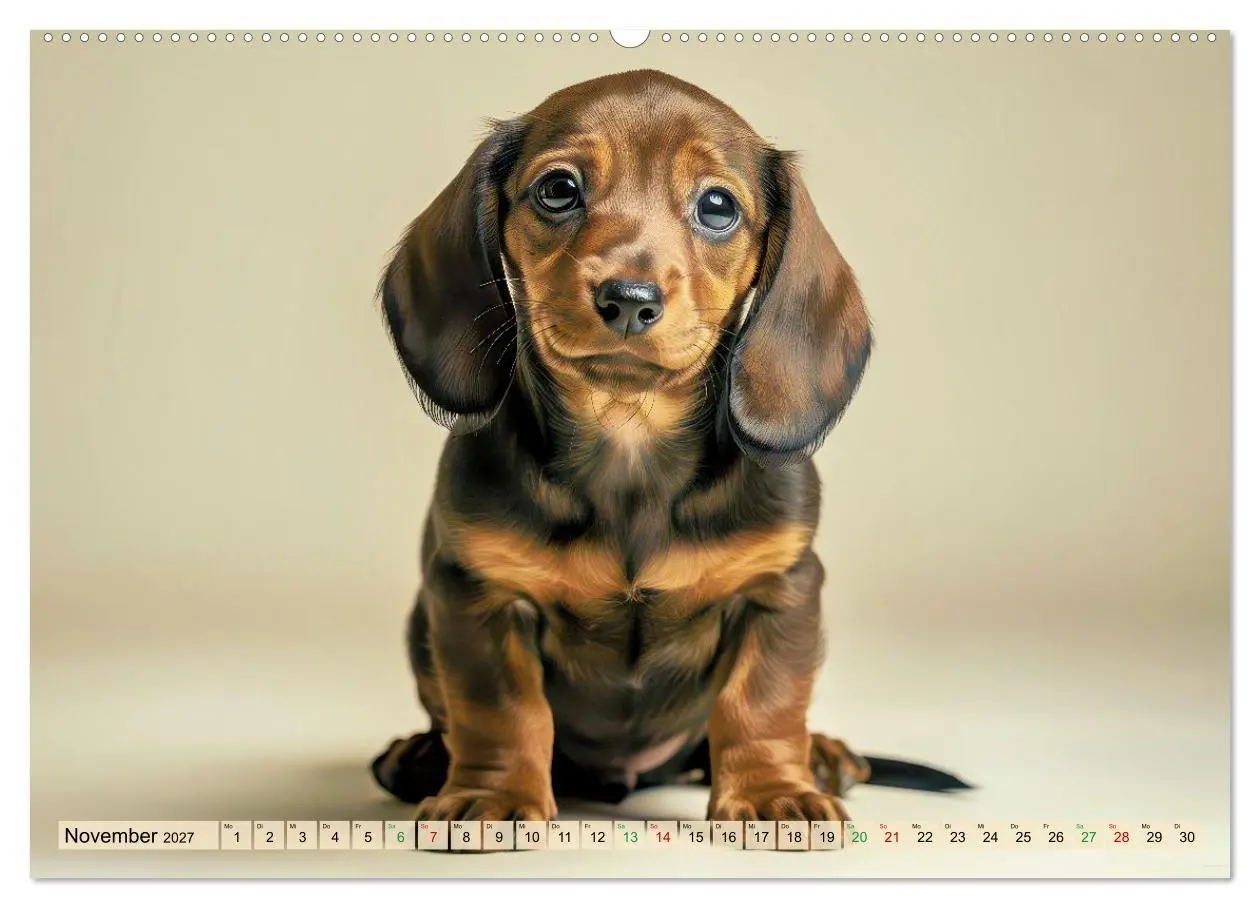 Bild: 9783594356272 | Süße Dackel-Welpen (hochwertiger Premium Wandkalender 2027 DIN A2...