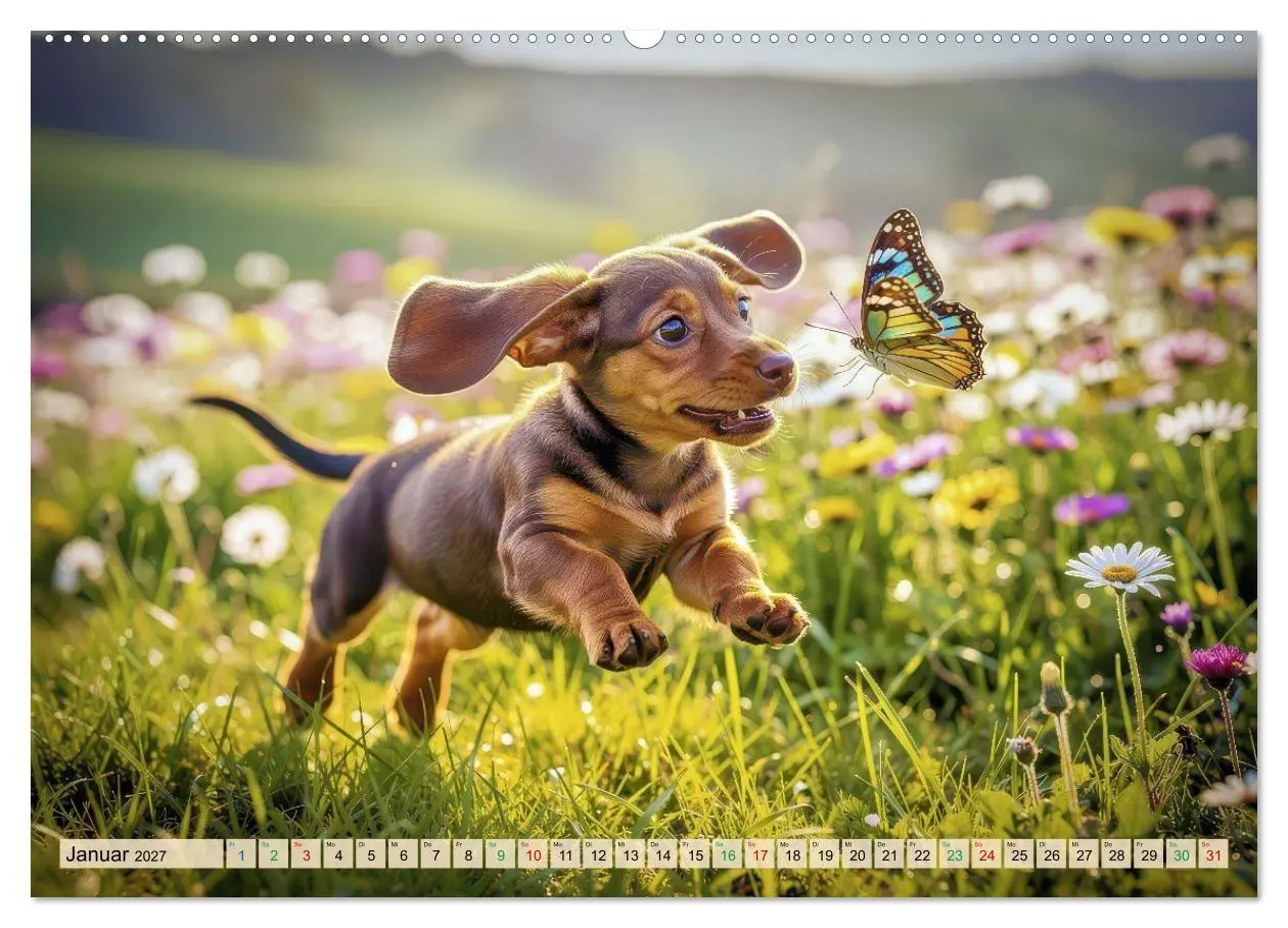 Bild: 9783594356272 | Süße Dackel-Welpen (hochwertiger Premium Wandkalender 2027 DIN A2...