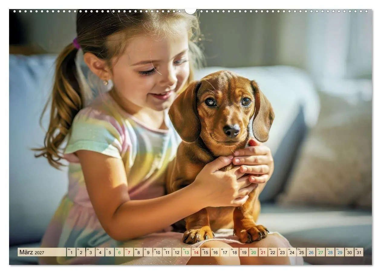 Bild: 9783594356272 | Süße Dackel-Welpen (hochwertiger Premium Wandkalender 2027 DIN A2...