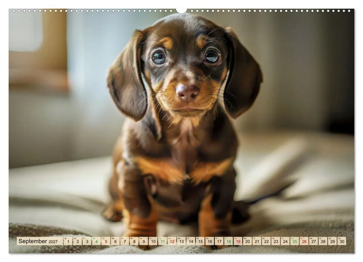 Bild: 9783594356272 | Süße Dackel-Welpen (hochwertiger Premium Wandkalender 2027 DIN A2...